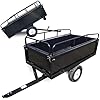 Remorque basculante sur pneus – 200 x 78 x 94,5 cm – avec Main Courante et Parois Amovibles – Dispositif d’attelage Universel – Jardinage, Transport ‎200 x 78 x 94,5 cm