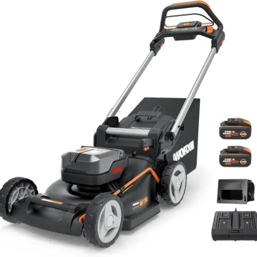 Avis WORX Nitro WG749E : la tondeuse sans fil costaud mais gourmande en batteries