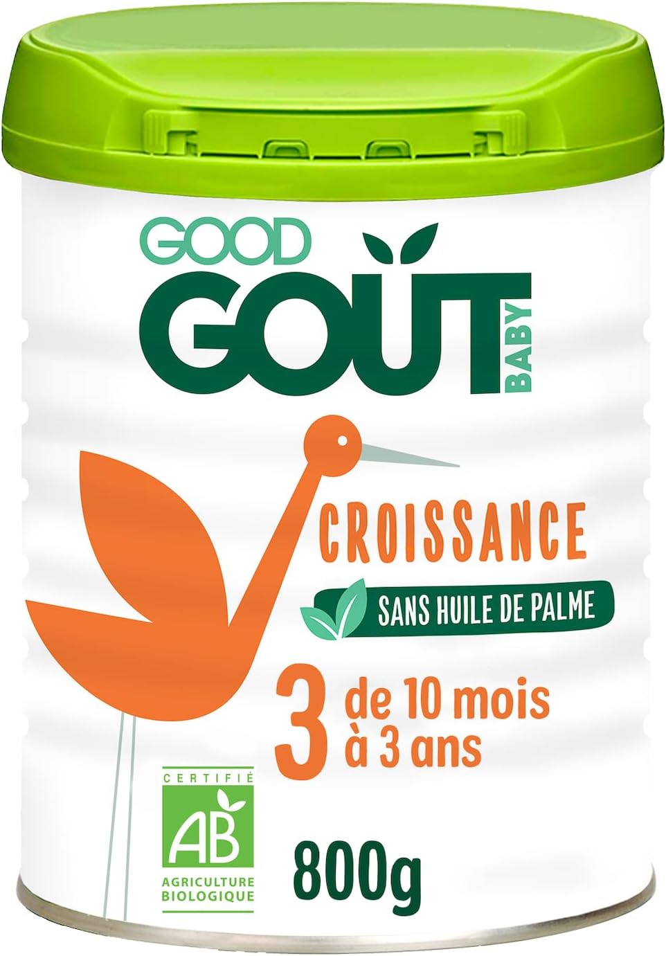 BIO - Lait Infantile en poudre 3ème Âge Nouvelle formule 2021 800g de 10 mois à 3 ans .(l’emballage peut varier )