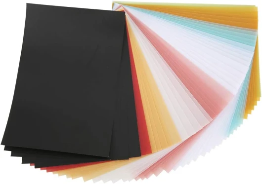 MUNEFE Papier Acide Sulfurique 50 Pièces, Papier Cartonné Coloré, Feuilles Translucides Polyvalentes pour L'artisanat, Le Scrapbooking Et Les Projets De Bricolage