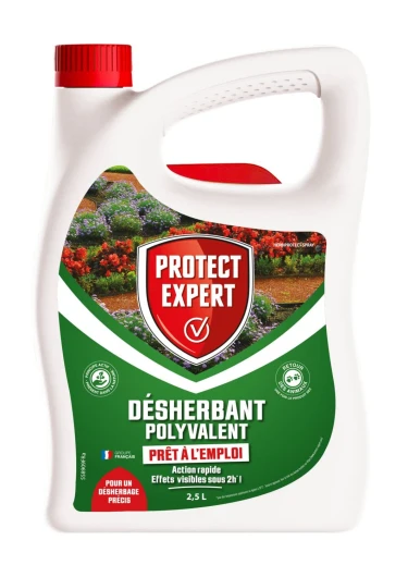 Désherbant Prêt À L'Emploi - Polyvalent - Effets Visibles Sous 2h - 2,5L - Jusqu’à 50m² Traités PROHERBIOPAL25N