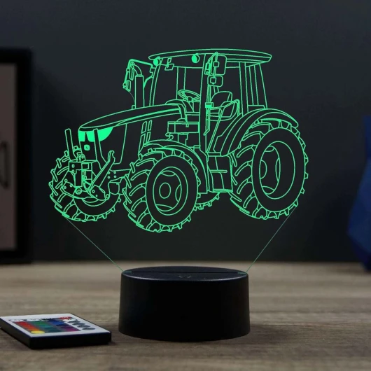 Lampe Tracteur Agricole 16 Couleurs NON PERSONNALISABLE, Avec Un Nom Ou Un Message, Lampe 3D, Veilleuse Ambiance Lumineuse, Lampe De Chevet, Engin Agricole, Tracteur