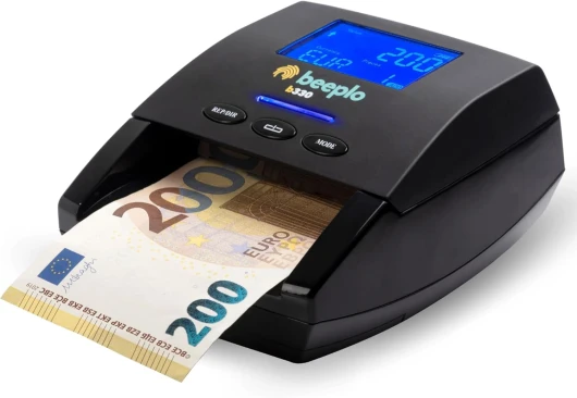 B330 - Détecteur de Faux Billets - Détection 100% Fiable - Vérification Précise et Automatique de 5 Devises EUR, GBP, CHF, NOK, SEK (Sans Batterie) - Garantie 4 Ans