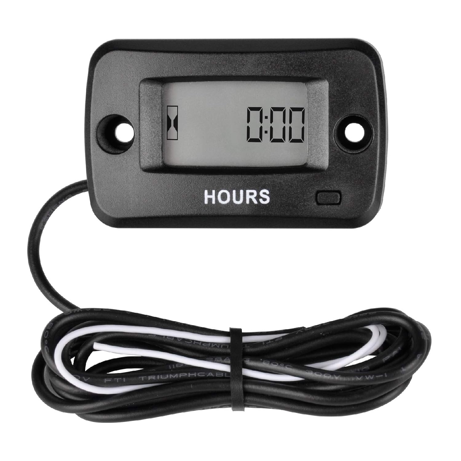 NInE-ROnG NR-HM019 Compte Tour Electronique Compteur Horaire Numérique LCD Étanche pour Moteur à Essence, Tronçonneuses, Générateurs, Tondeuses, Bateaux