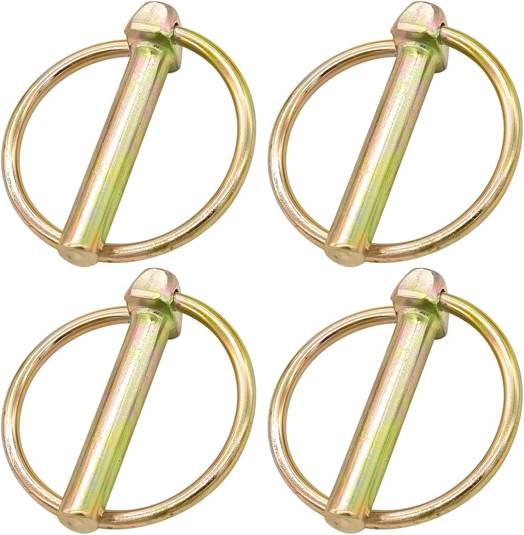JNNJ 4 Pièces Goupilles Clips, Goupille De Lynch Avec Anneau, Assortiment De Goupilles Clips Rond Sécurité, Goupille De Lynch Pour Remorque Tracteur Agricole, ,Pour Véhicules Agricoles(M6)