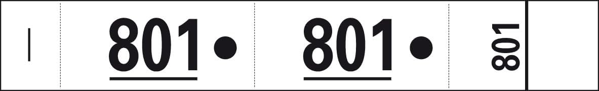 Réf - 96601E - Paquet de 20 carnets de 50 tickets vestiaires numérotés de 1 à 1000 - 3 coupons détachables perforés 2 trous pour mise sur cintres - Format 20 x 3 cm - Blanc