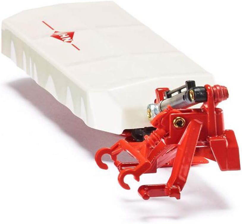 2456, Faucheuse-Conditionneuse Trainée Kuhn, 1:32, Métal/plastique, Blanc/rouge, Compatible avec attelage arrière standard SIKU