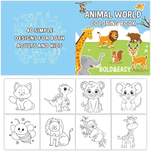 Livre de coloriage d'animaux pour , livre de coloriage animaux – Livre de coloriage avec gribouillis d'animaux amusants pour les tout-petits âgés de 3 à 5 ans pour la maternelle et la