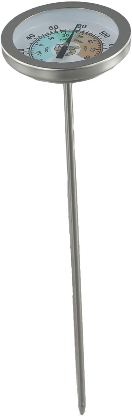 Outil de surveillance efficace de la température pour des pratiques agricoles durables avec design en acier inoxydable (vers de terre)