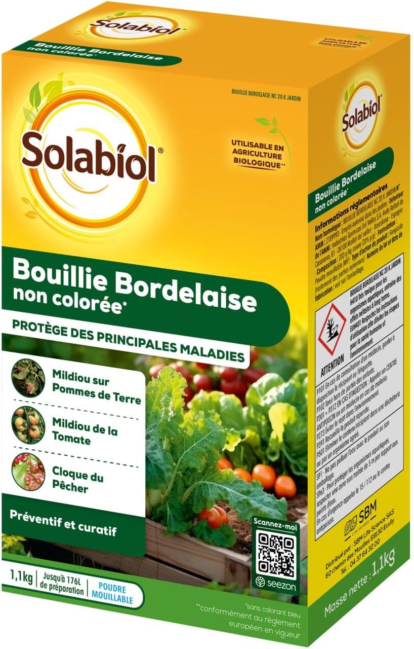 SOBOU11N Bouillie Bordelaise-Non Colorée 1,1 Kg, Utilisable en Agriculture Biologique