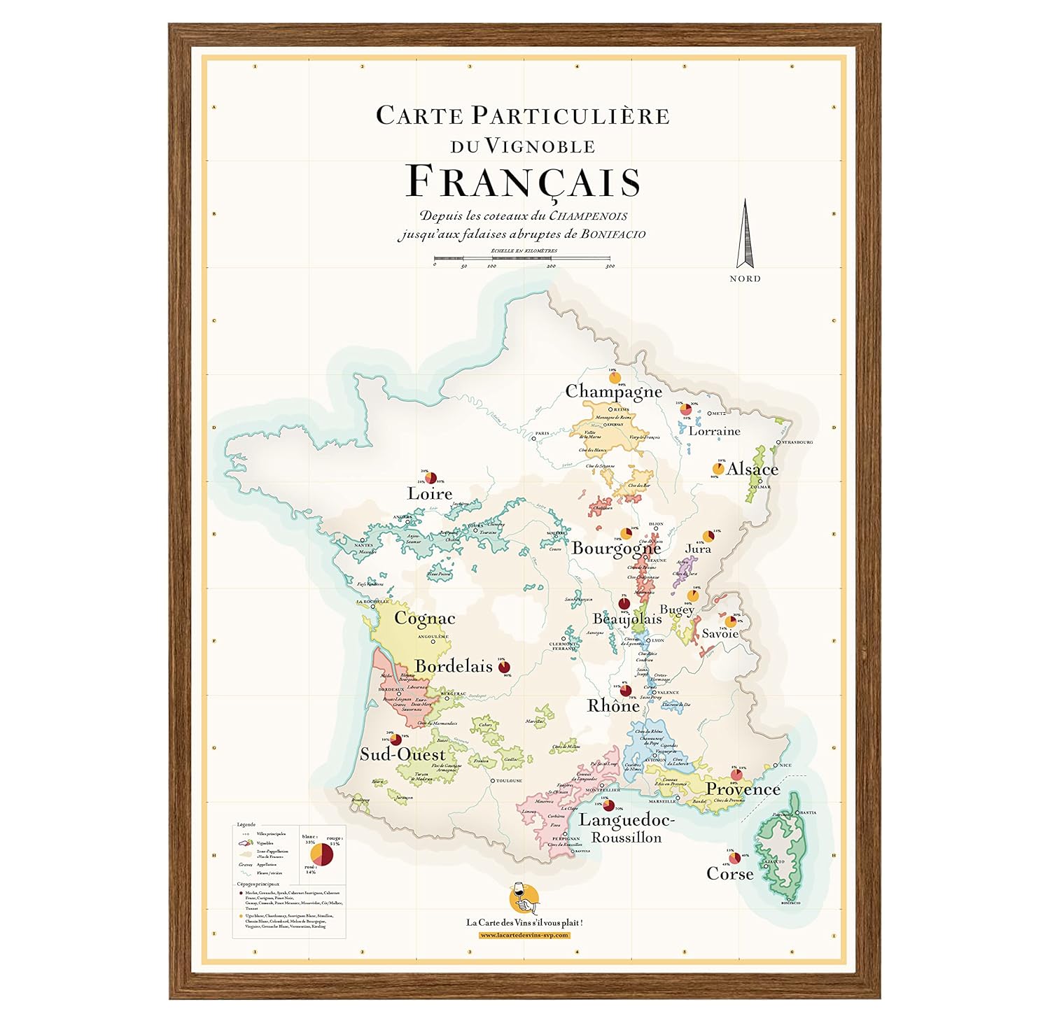 Carte des Vins de France (50 x 70 cm)