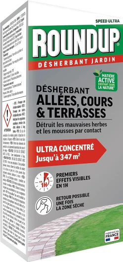 R800ATN - Désherbant Concentré Cours, Allées Action 2 en 1, 800 ml -Premiers effets visibles en 1h - Elimine mauvaises herbes par contact - Produit à base d'acide pélargonique - Jusqu'à 347m²
