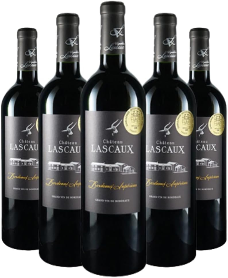 Château Lascaux Bordeaux Supérieur Fut de Chene 2018, Vin Rouge, 75 cl, Lot de 6 Bouteilles