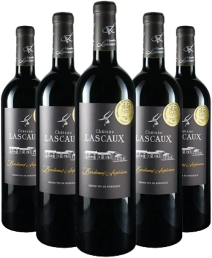 Château Lascaux Bordeaux Supérieur Fut de Chene 2018, Vin Rouge, 75 cl, Lot de 6 Bouteilles