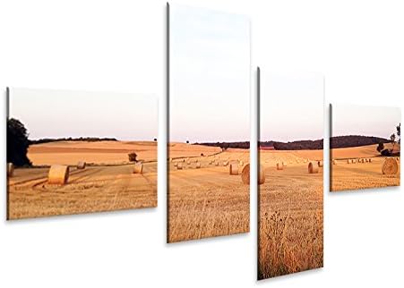 Images sur toile ballots de paille Champ de maïs d'été 4L Poster XXL Toile Décoration Salon marque Islandburner