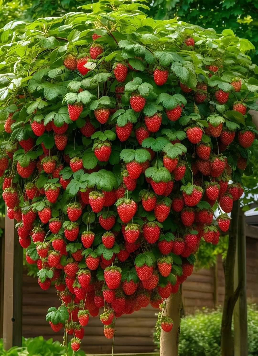 Fraisier Grimpant - Arbre à Fraise (Lot de 5 plants Fraisier Rouge avec sa tourbe)