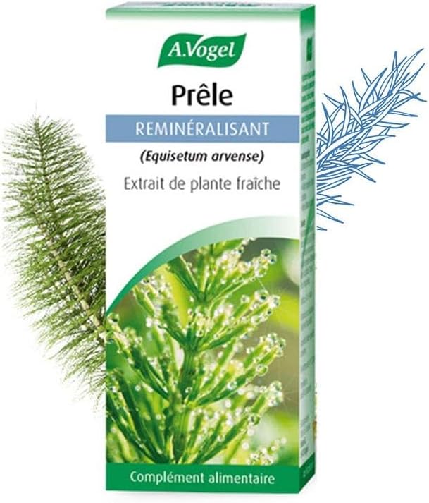 A.VOGEL - Complément alimentaire reminéralisant - Favorise la bonne santé des os, des cheveux et de la peau - Diurétique et élimination - Extrait de plante fraîche de Prêle 100% bio - 50ml