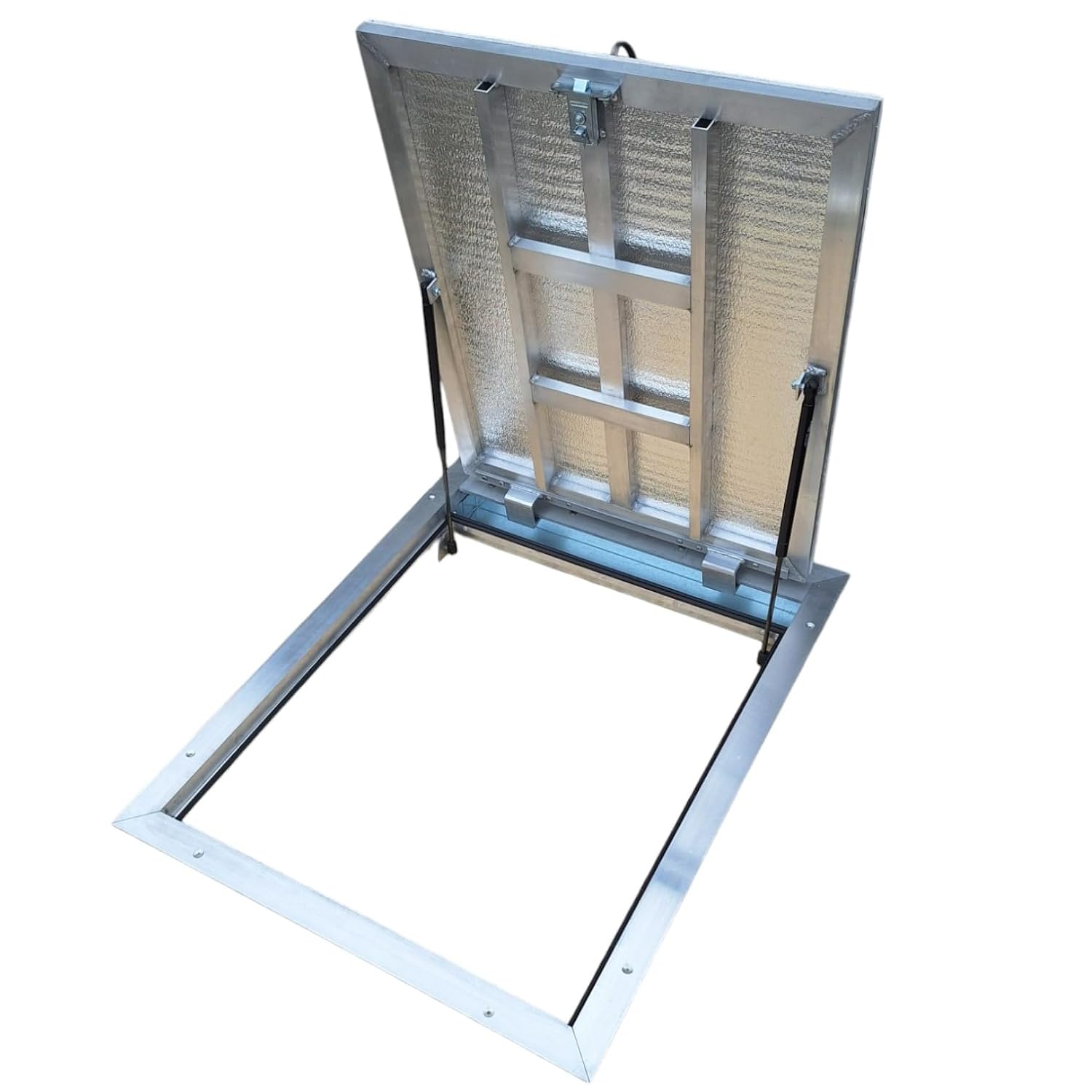 Trappe de sol, 120 x 60 cm, en aluminium Thermo Max 4, étanchéité à l'air, pour cave et puits de contrôle, couvercle de regard (1200 x 600 mm)