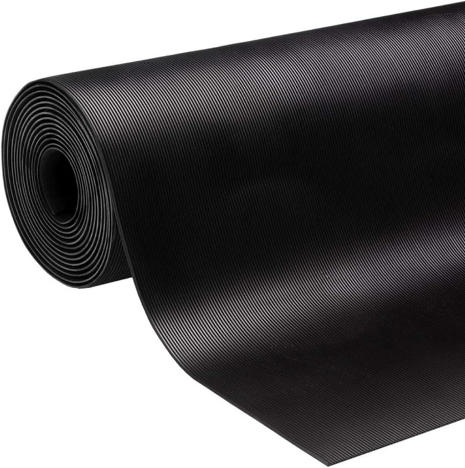 Tapis de Sol Caoutchouc - revêtement Sol Industriel - Protection remorques, lieux de déchargement Camion et Centre Commercial - Résistante de -30°C à 69°C, isophonique - Noir 100x400cm