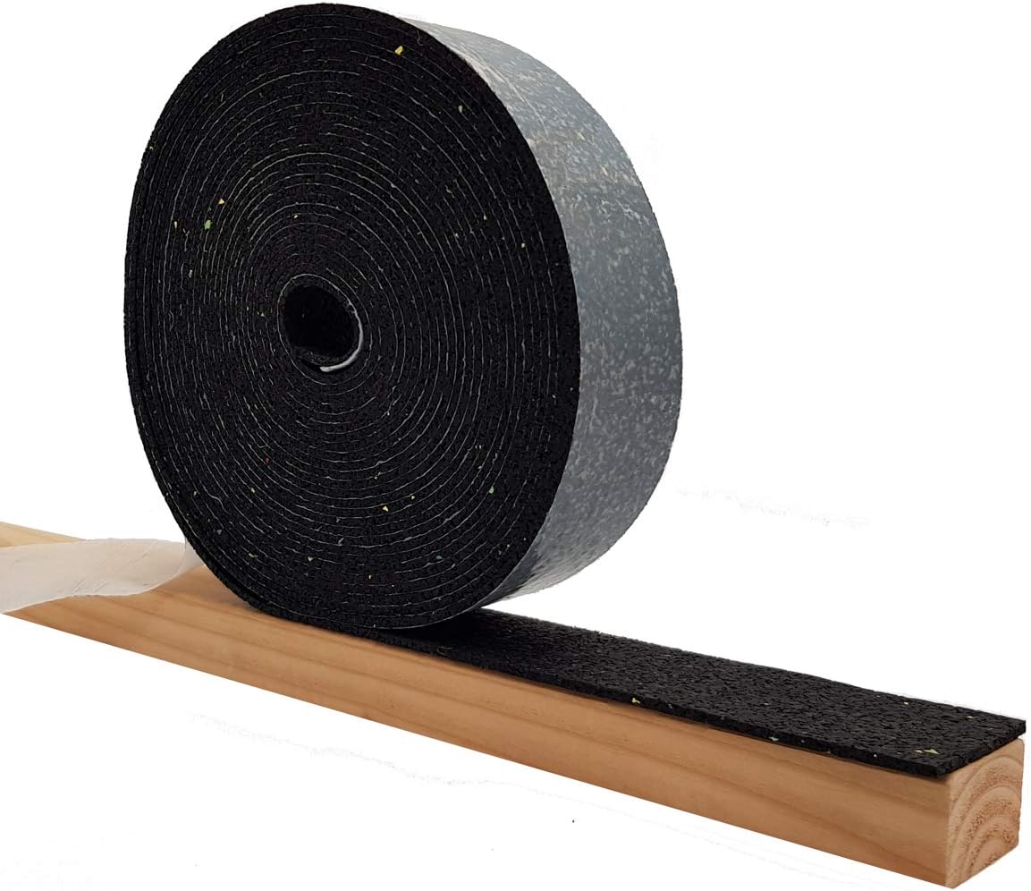 Lot de 5 rouleaux de tapis de sol en granulés de caoutchouc résistant à l'eau pour la construction de patios - 5000 x 50 x 3 mm 5 5000mm x 50mm x 3mm selbstklebend