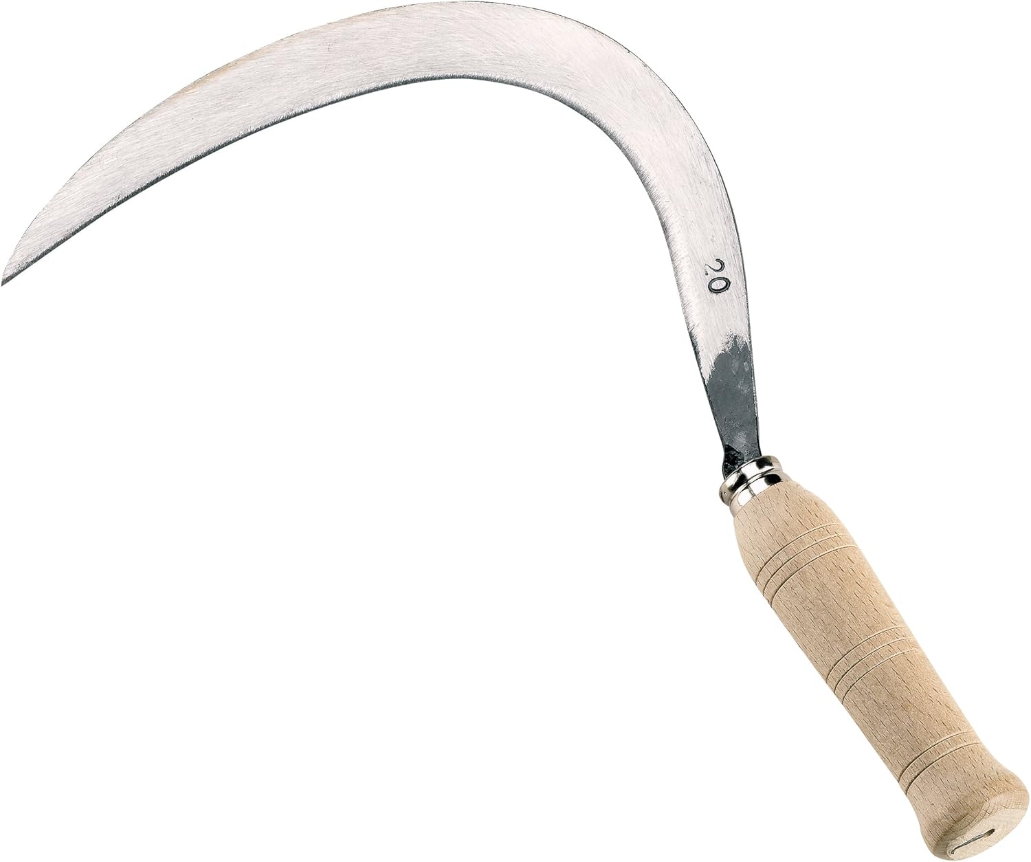 AUSONIA - FAUCILLE LISSE DE 150 GRAMMES AVEC LAME FORGÉE EN ACIER AIGUISÉ MANUELLEMENT À RUBAN AVEC MANCHE EN BOIS