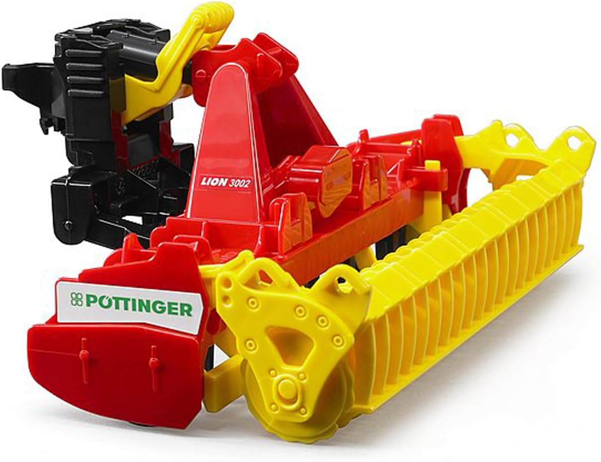 Bruder 02346 - Pöttinger Lion 3002 Herse rotative, Tracteur à remorque, Jouets, Ferme