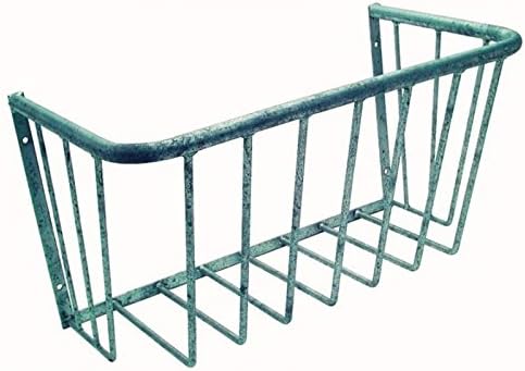 Râtelier à foin mural pour chevaux Surface galvanisée à chaud 77 x 44 x 31 cm