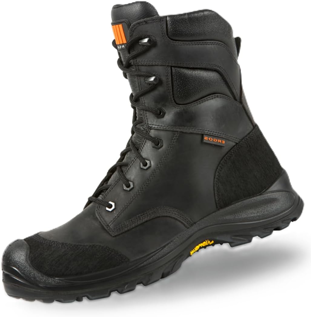 Montana 3 S3 SRC - Chaussures de Sécurité Montantes - Type Rangers de Sécurité - Semelle en Composite Antiperforation & Vibram pour Adhérence Renforcée - Antidérapante - Mixte - Noir