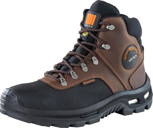 Zeus S3 Hi CI an SRC - Chaussures de Sécurité Montantes - Idéal pour du BTP - Résistant à l'eau et Antidérapant - Extrêmement Confortable - Unisexe - Marron et Noir - Certifié CE