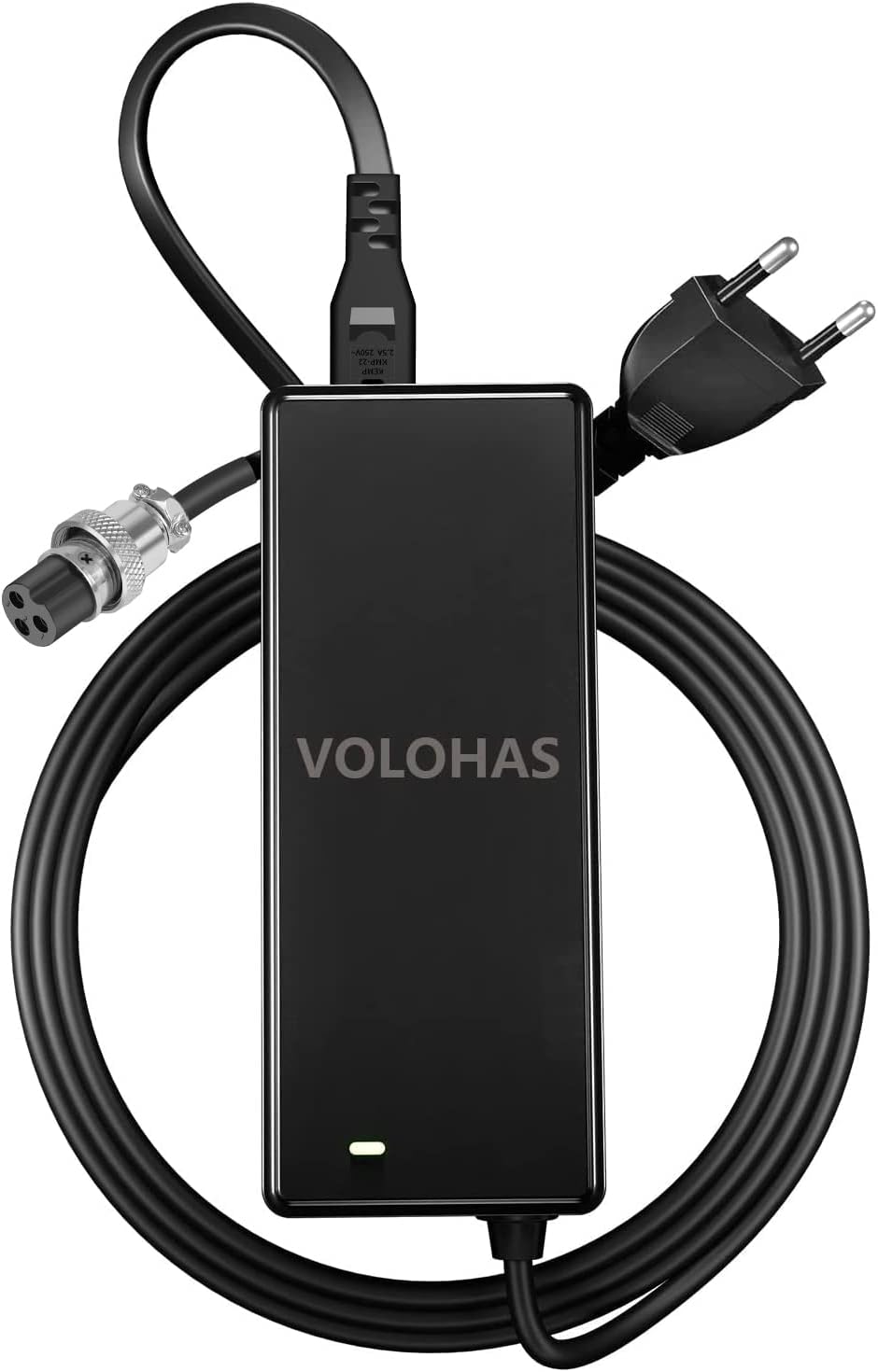 VOLOHAS 54,6V 2A Chargeur pour Kugoo M4/M4 Pro, UrbanGlide E-Cross Pro, Speedway Mini 4 Pro, Hitway H5, Evercross H5/ HB24 Trottinette électrique, Monocycle 134 W Chargeur de Batterie au Lithium 48 V
