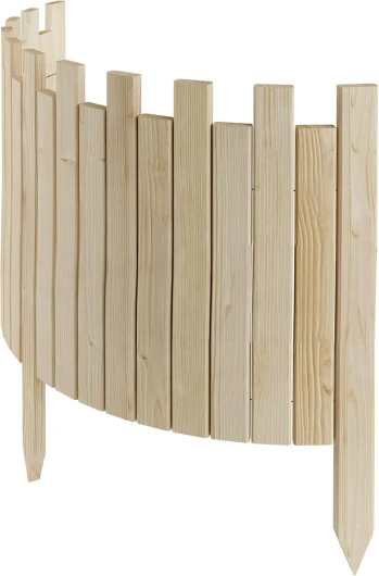 Bordure de Jardin en Bois Clôture d'Extérieur 100 cm x 40 cm Non Traitée Barrières de Jardin Piquets d'ancrage Bordure de Gazon Palissade