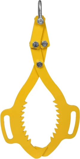 Grappin forestier pour Troncs – Ouverture max - 620 mm – Force max - 1000 kg – Outil pince de levage avec 2 Mandrins de serrage – Griffe Pince forestière pour grumes, débardage