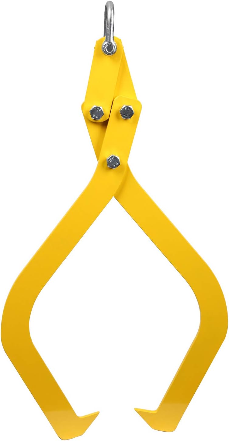 Grappin forestier pour Troncs – 430 x 90 x 865 mm – Ouverture max - 700 mm – Force max - 500 kg – Outil pince de levage avec 2 Mandrins de serrage – Griffe Pince forestière pour grumes, débardage