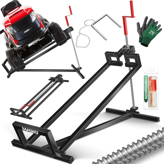 MASKO® Cric lève Tracteur Tondeuse 400 kg Dispositif de Levage pour Tondeuse à Gazon autoportée Cric lève Tracteur Tondeuse Aide au Nettoyage Pont élévateur