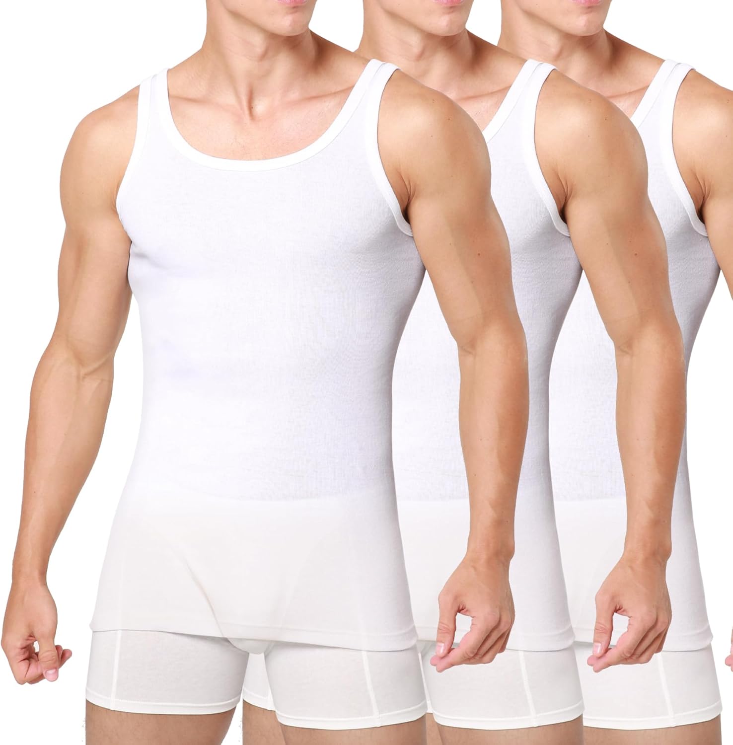 Débardeur Homme Lot de 3/5 100% Coton Maillot de Corps Toutes Les Tailles et Les Couleurs
