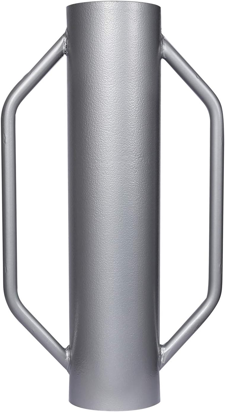 Enfonce pieux manuel – Ø 14 cm – 13,5 kg – en Acier – avec Poignées – Pilon à poteau, Cloche enfonce piquet pour la Construction de Clôture & le Compactage de sol