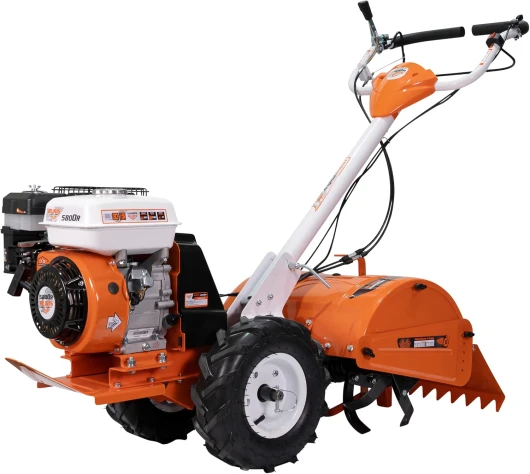 RURIS 5800r, Motobineuse Rotofraise Arriere de 480mm, Ideale pour des Serres et Solariums, Orange Motobineuse Thermique 5800FR 7Ch - 212cm3