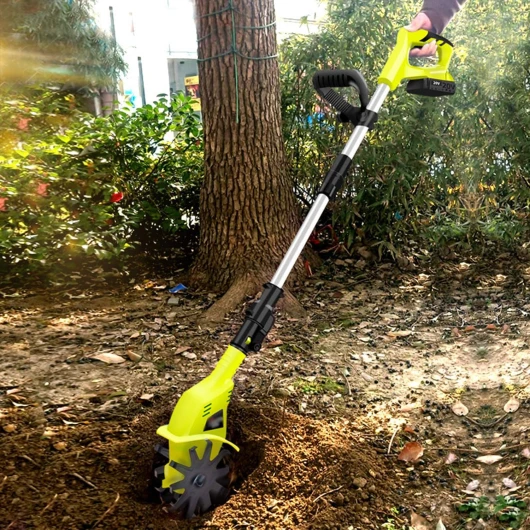LZDOYY Rotavator sans Fil, 20V portatif électrique 4000Mah alimenté par Batterie cultivateur de Sol à Dents Avant Outil de Jardinage Machine de Culture, pour Le Jardin, parcelles de légumes,220V