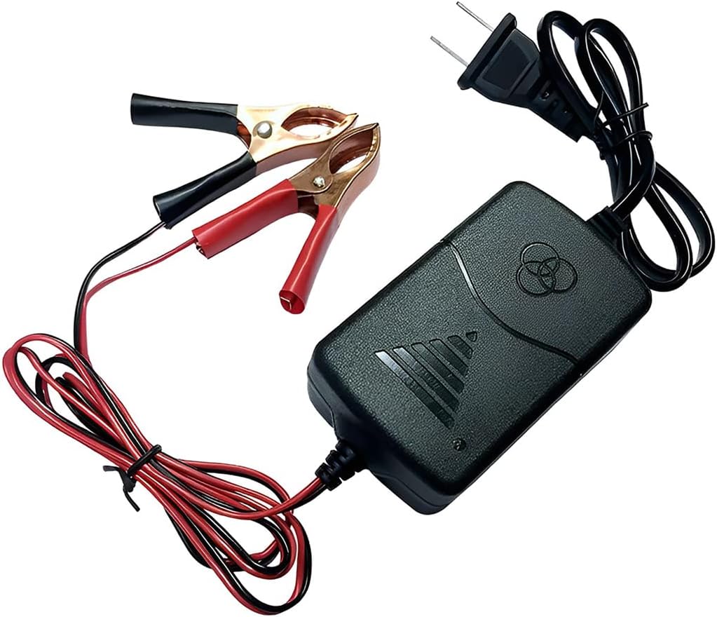 CGEAMDY Chargeur De Voiture Maintainer, 12V 1000MA Voiture Acide De Plomb De Chargeur Automatique Intelligent De, avec Protections Contre Les Courts-Circuits, pour Voitures à Batterie Plomb-Acide