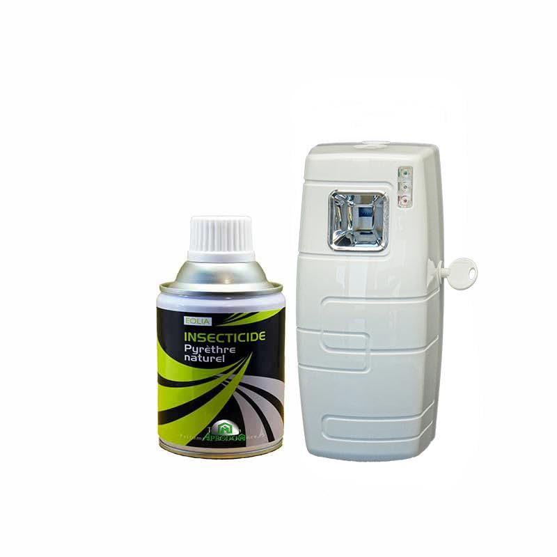 Insecticide Au Pyrèthre Naturel, Aérosols 1x250ml avec Diffuseur, Anti Mouches, Moucherons, Moustiques, Mites, Punaises de Lit