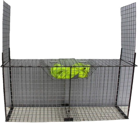 TRAPGALLIER piège Cage Capture Renards 150X70X40 2 entrées à appât Fil 4mm