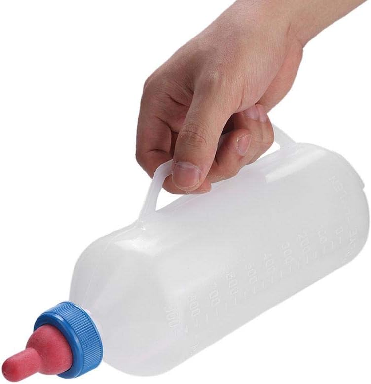 Bouteille de Lait d'agneau de 1,5 L, biberon de Lait de chèvre, Tasses Horizontales d'alimentation de chèvre, Appareil d'alimentation de Vache avec poignée et tétine