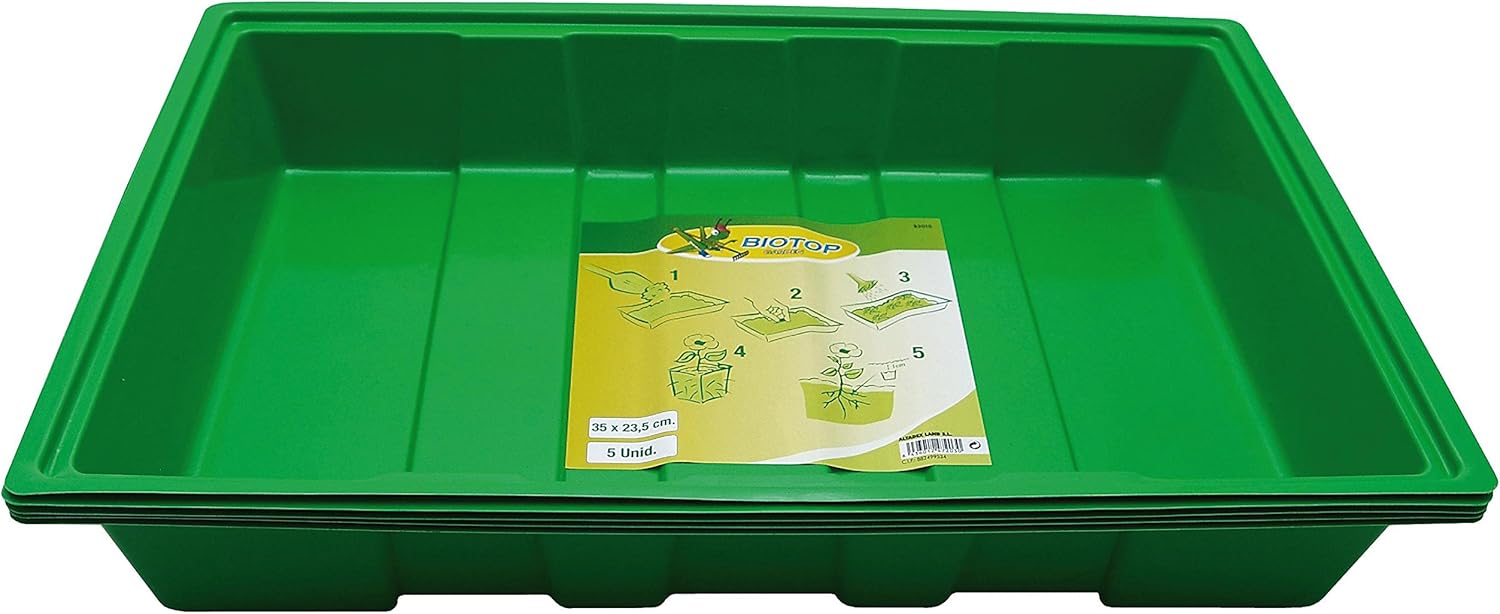 Biotop B2010 - Pack 5 Plateaux Culture de graines, 35 x 23,5 cm