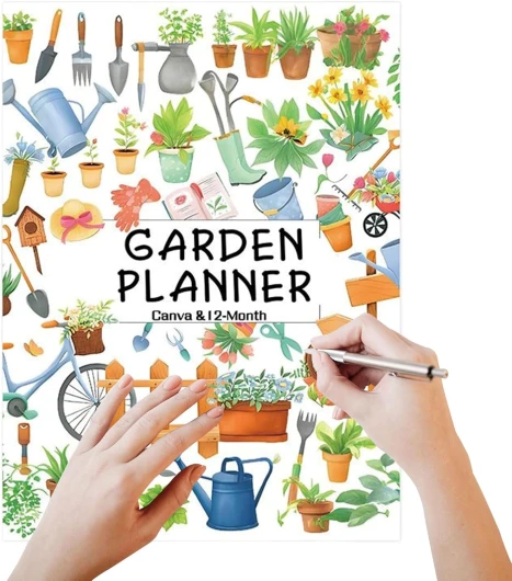 Zuasdvnk Livre de jardinage - Livre complet de potager - Carnet de suivi d'entretien des de 12 mois pour les amateurs de jardinage