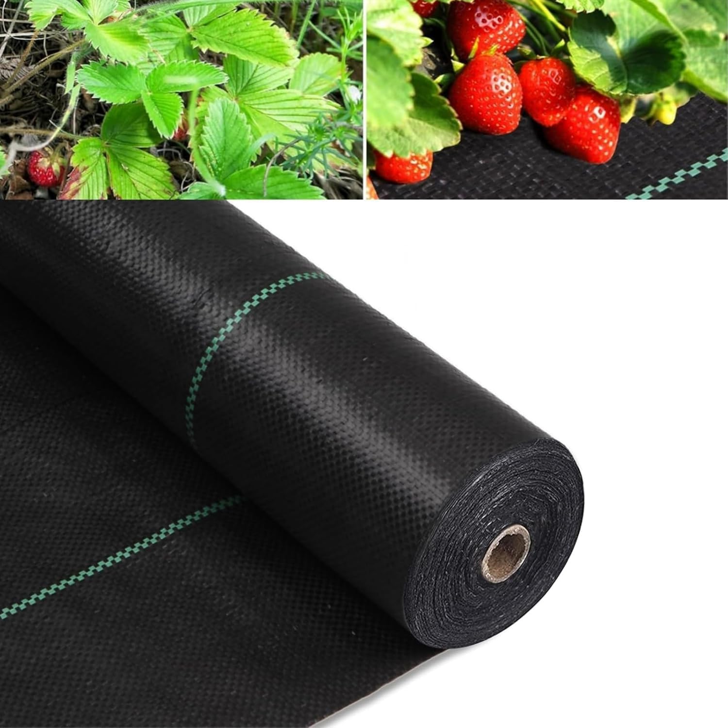 MLZPU Toiles de Paillage 4m x 25m, Geotextile, Toile Anti Mauvaises Herbes Jardin, Bache Noire Agricole, Barriere Anti Racine, Contre Les Mauvaises Herbes, Tissu Perméable à l'eau et l'air, Anti-UV 4mx25m