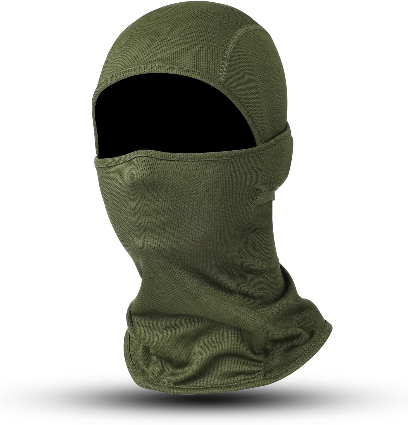 Cagoule de Moto pour Homme Femme, Balaclava élastique avec Cache-Cou, pour Sports Velo Ski Snowboard Randonnée, Cagoule Doux et Confortable Respirant Coupe-Vent Vert