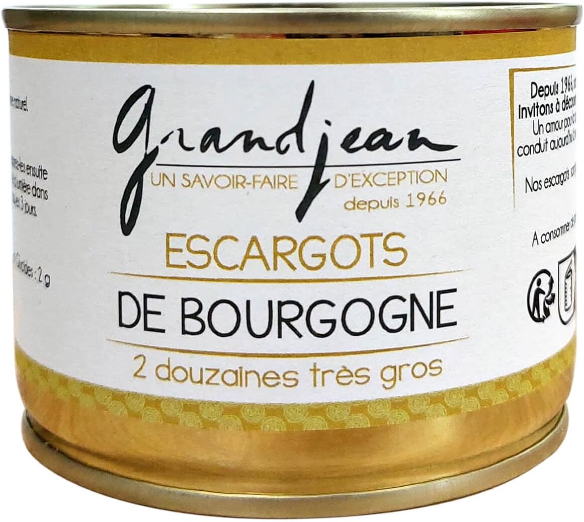 Escargots de Bourgogne 2 douzaines Très gros - Conserve - Grandjean