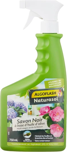 NATURASOL Savon Noir prêt à l'emploi, pour jardin, plantes d’intérieur et entretien maison, Pulvérisateur 750 ml, BIOSAPRET750A