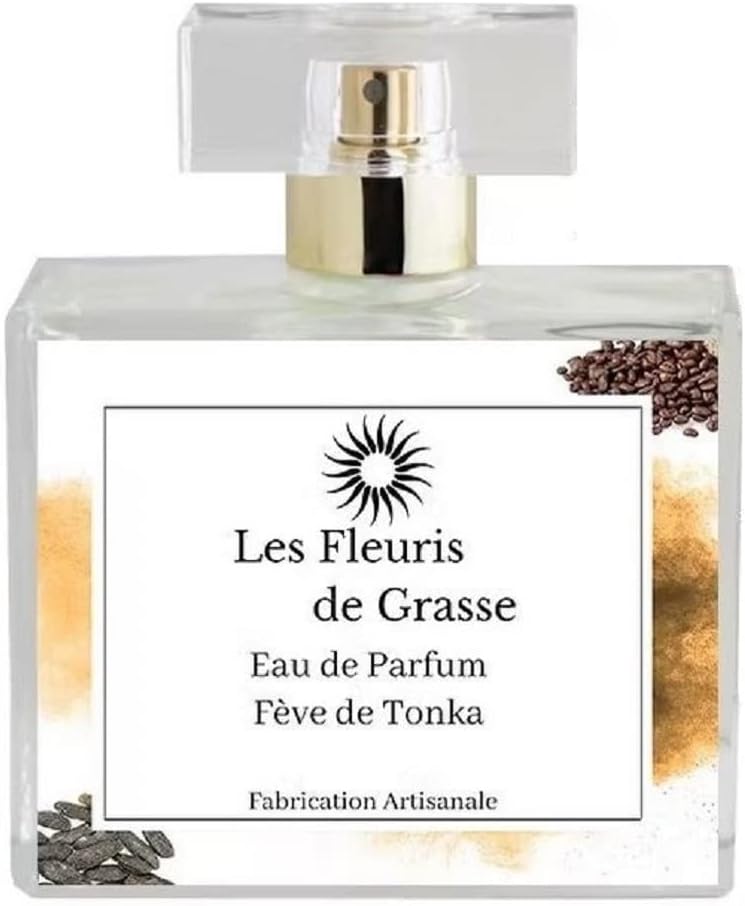 Eau de Parfum Pays de Grasse Artisanale - Les Fleuris de Grasse (Fève de Tonka) Homme, Femme.