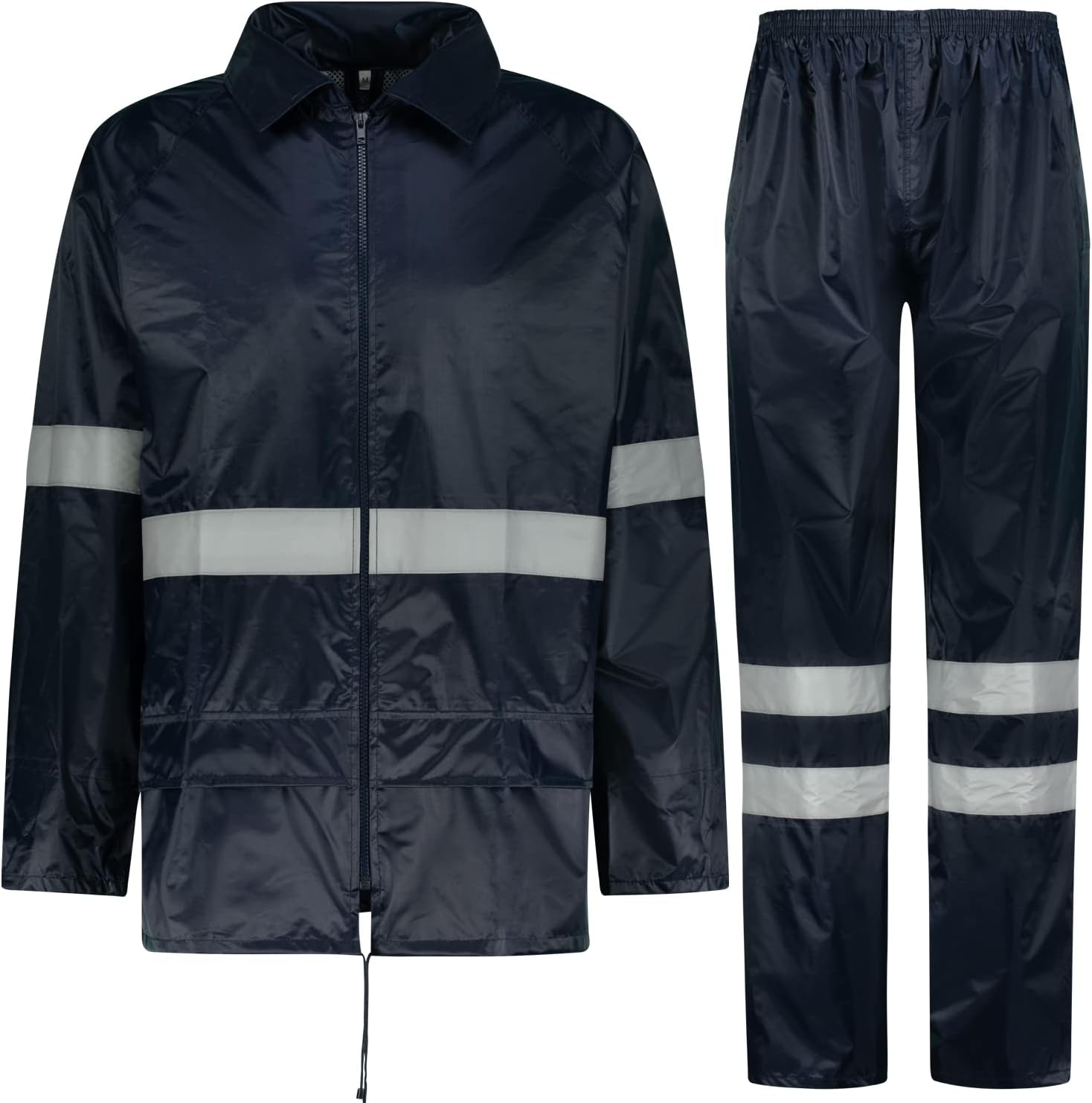 Himalaya Ensemble de Pluie Homme Imperméable Ensemble de Pluie Femme Imperméable Combinaison de Pluie Imperméable Ensemble Veste et Pantalon Imperméables 2 Pièces Bleu réfléchissant 3XL